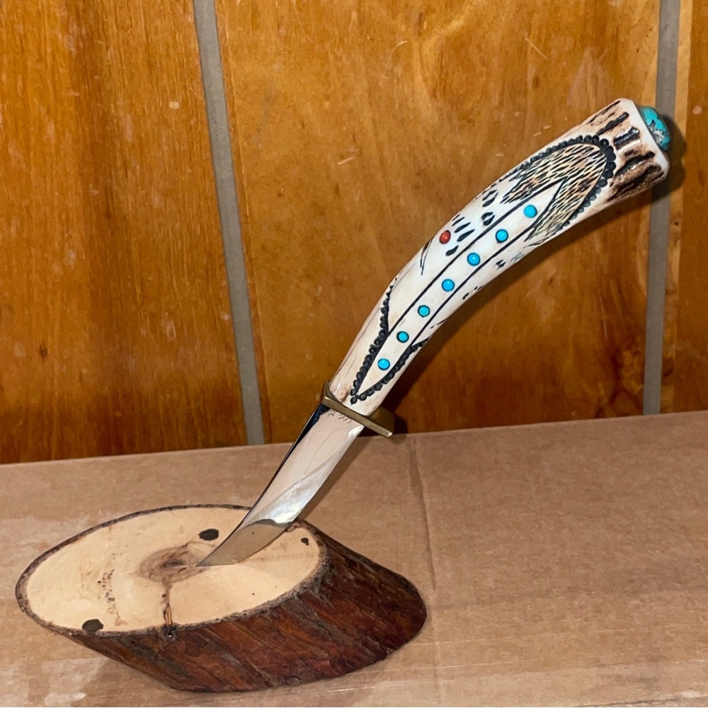 Decorative Carved Handle Kitchen Knife